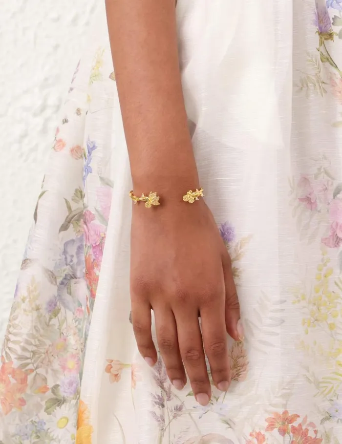Women Bracelets Zimmermann Zimmermann Bloom Cuff Goldgreen