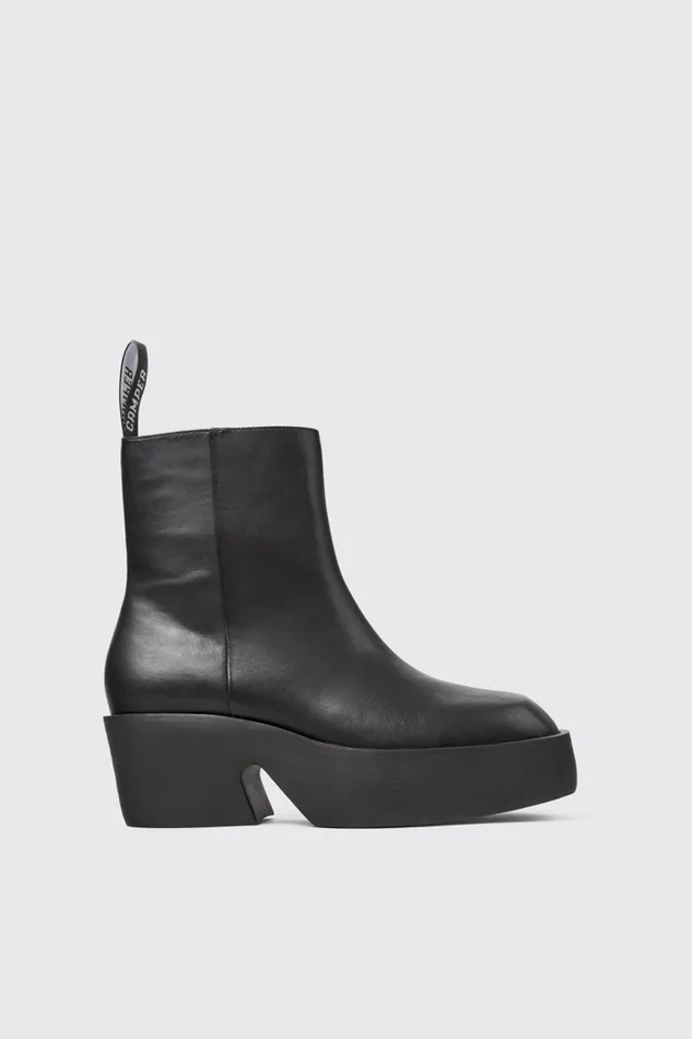 Women Camper Ankle Boots Billie Black Leather Boots Women Camper Ankle Boots Billie Black Leather Boots