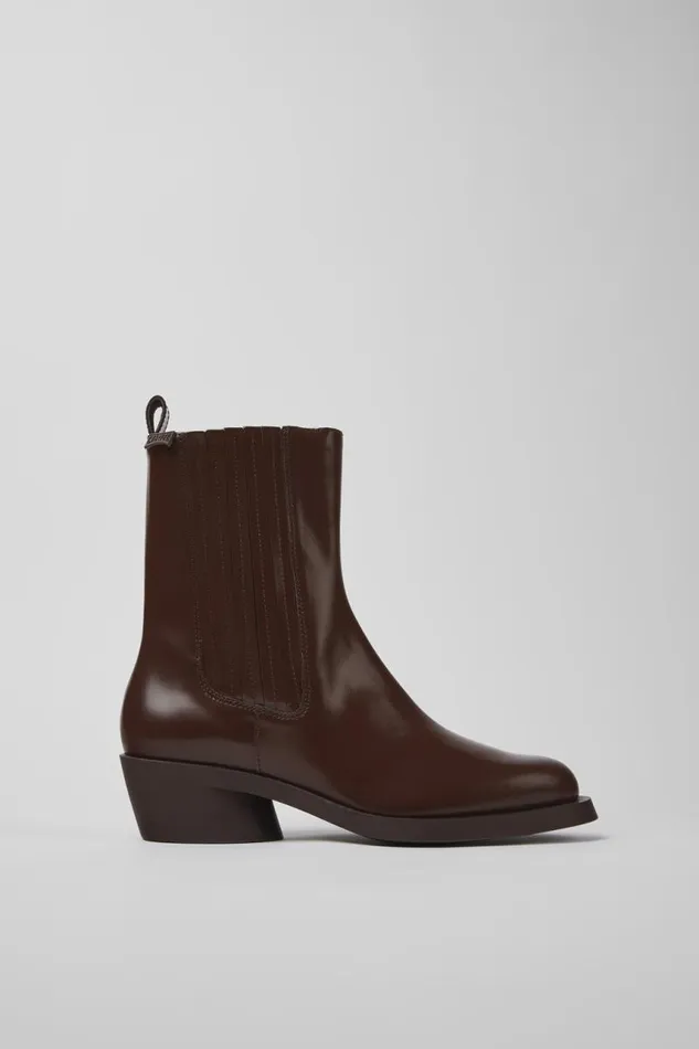 Women Camper Ankle Boots Bonnie Burgundy Leather Boots Women Camper Ankle Boots Bonnie Burgundy Leather Boots