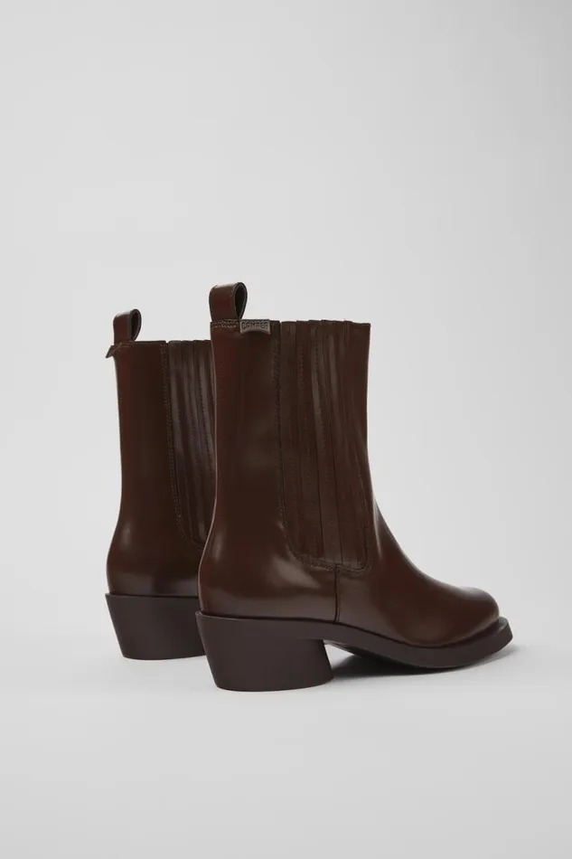 Women Camper Ankle Boots Bonnie Burgundy Leather Boots Women Camper Ankle Boots Bonnie Burgundy Leather Boots