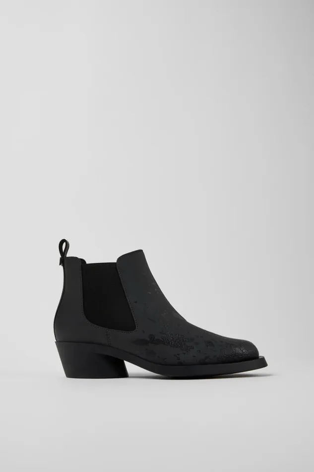 Women Camper Ankle Boots Bonnie Gray And Black Leather Ankle Boots Women Camper Ankle Boots Bonnie Gray And Black Leather Ankle Boots