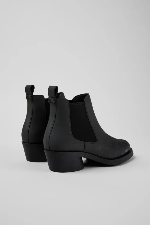 Women Camper Ankle Boots Bonnie Gray And Black Leather Ankle Boots Women Camper Ankle Boots Bonnie Gray And Black Leather Ankle Boots