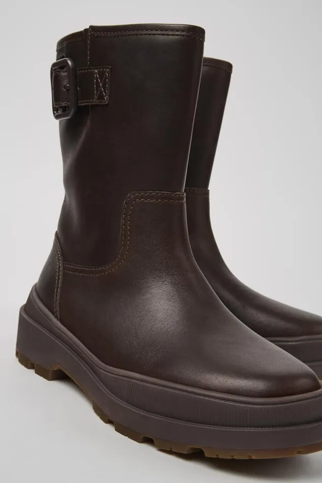 Women Camper Ankle Boots Brutus Trek MICHELIN Brown Nubuck Boots