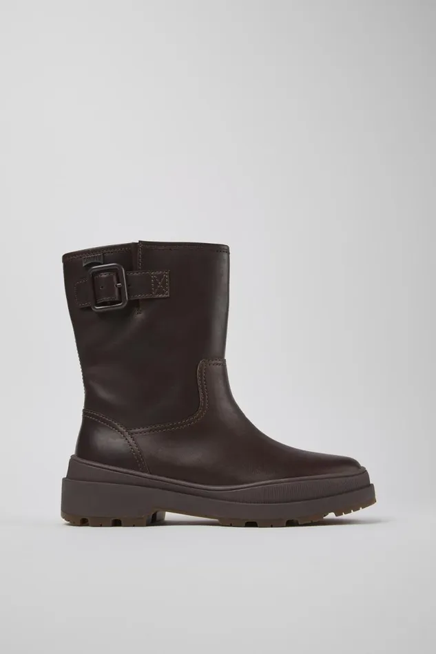 Women Camper Ankle Boots Brutus Trek MICHELIN Brown Nubuck Boots