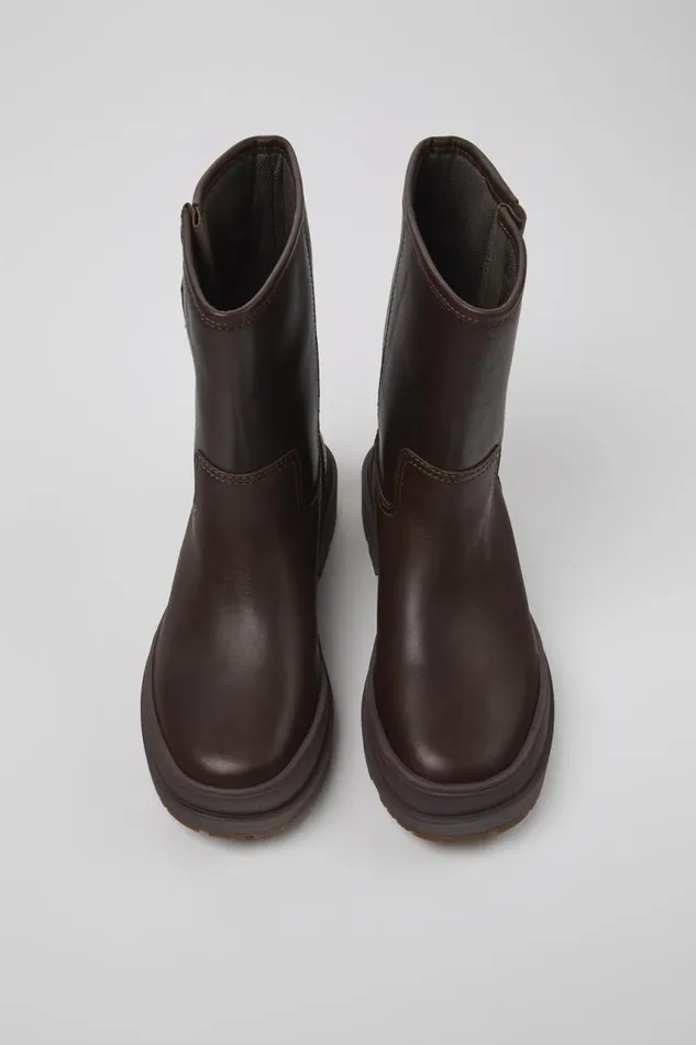 Women Camper Ankle Boots Brutus Trek MICHELIN Brown Nubuck Boots