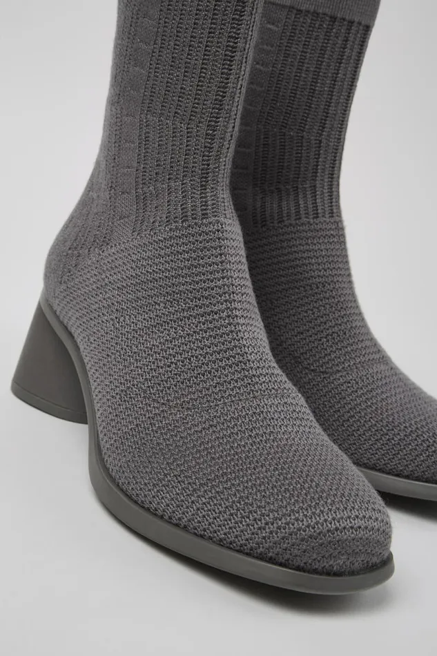 Women Camper Ankle Boots Kiara TENCEL Gray Textile Boots