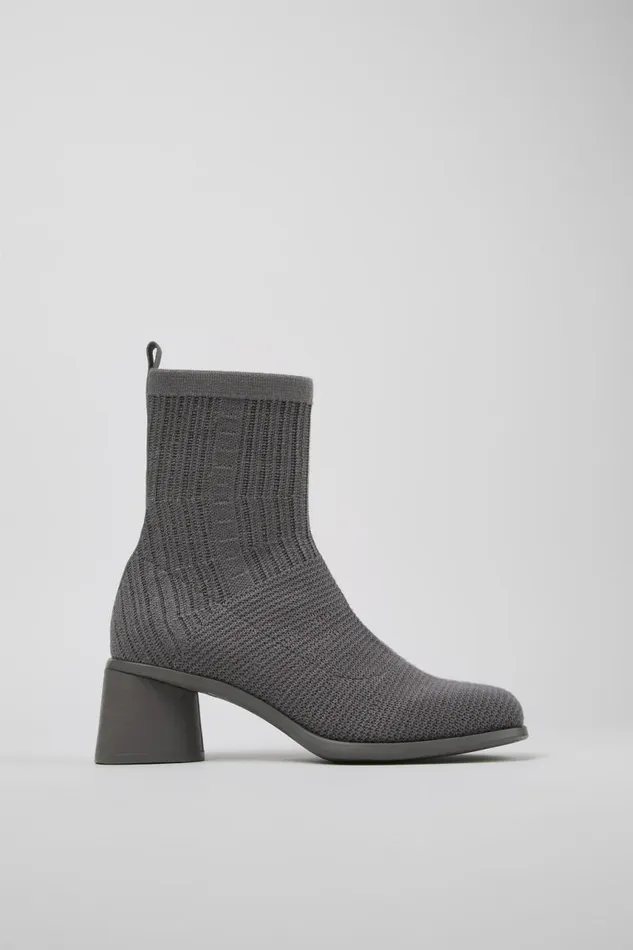 Women Camper Ankle Boots Kiara TENCEL Gray Textile Boots Women Camper Ankle Boots Kiara TENCEL Gray Textile Boots