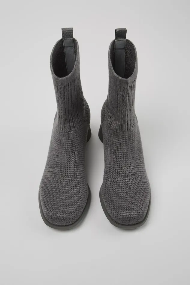 Women Camper Ankle Boots Kiara TENCEL Gray Textile Boots Women Camper Ankle Boots Kiara TENCEL Gray Textile Boots