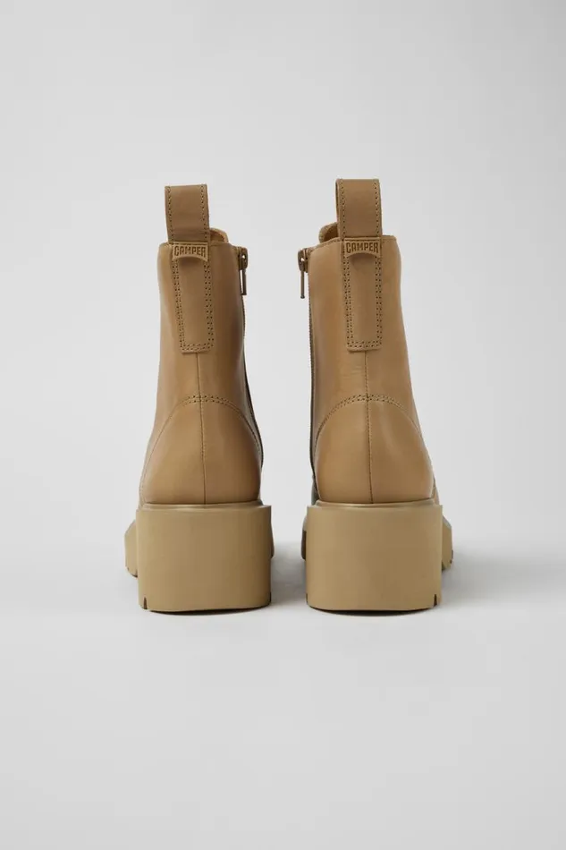Women Camper Ankle Boots Milah Beige Laceup Boots Women Camper Ankle Boots Milah Beige Laceup Boots