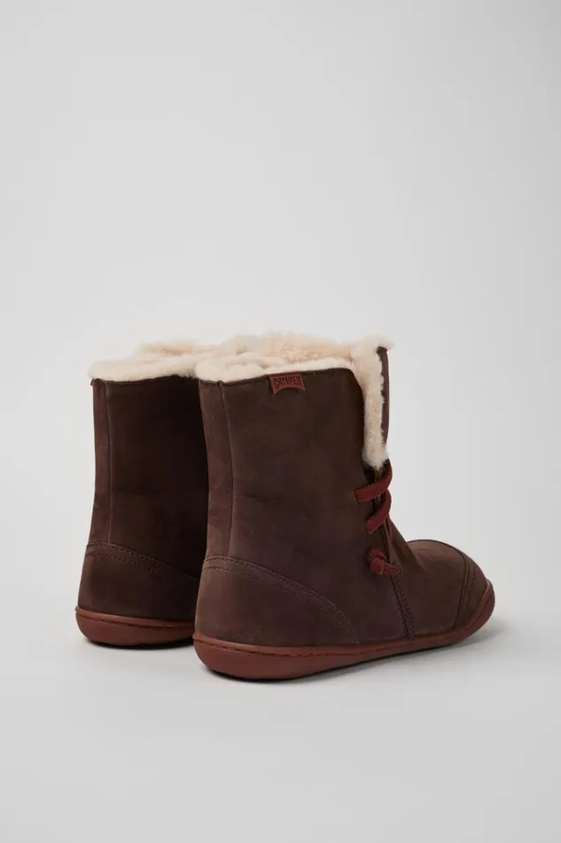 Women Camper Ankle Boots Peu Brown Nubuck Boots Women Camper Ankle Boots Peu Brown Nubuck Boots