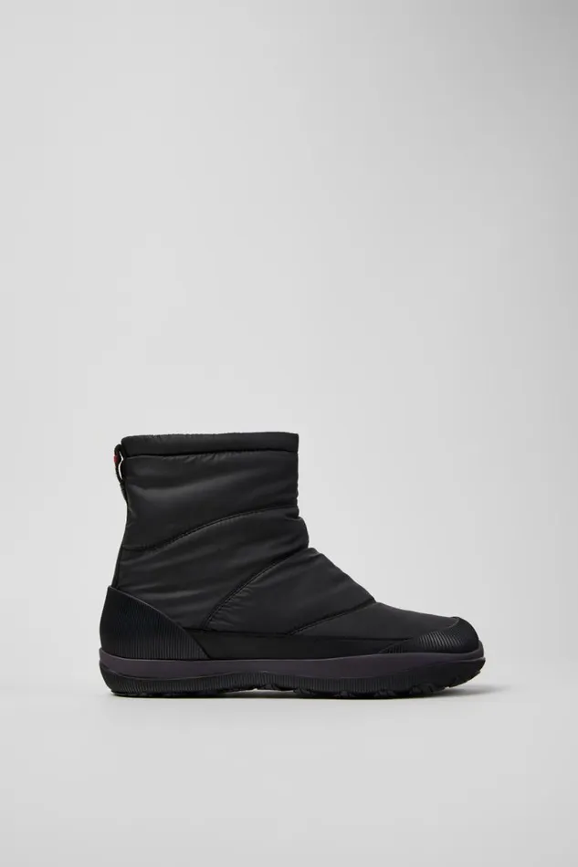 Women Camper Ankle Boots Peu Pista GORETEX Black Textile And Leather Boots Women Camper Ankle Boots Peu Pista GORETEX Black Textile And Leather Boots