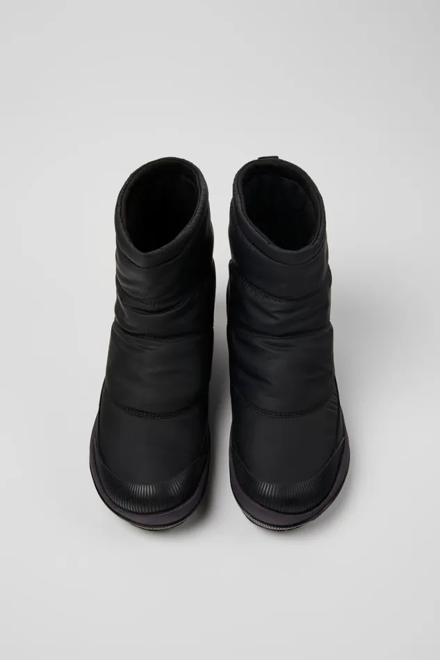 Women Camper Ankle Boots Peu Pista GORETEX Black Textile And Leather Boots Women Camper Ankle Boots Peu Pista GORETEX Black Textile And Leather Boots