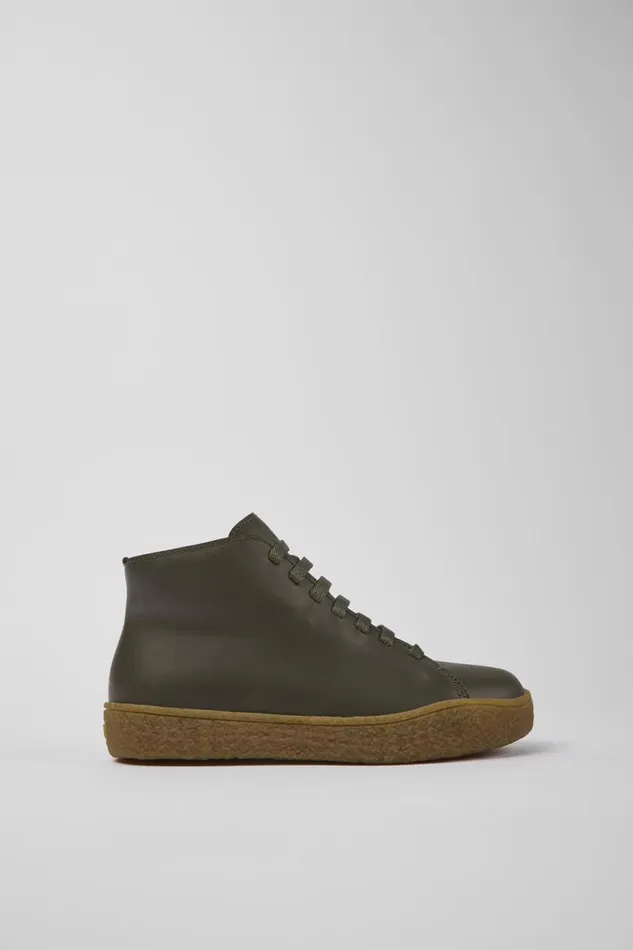 Women Camper Ankle Boots Peu Terreno HYDROSHIELD Green Leather Shoes Women Camper Ankle Boots Peu Terreno HYDROSHIELD Green Leather Shoes