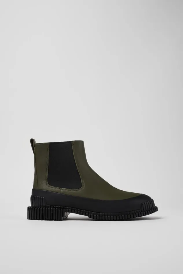Women Camper Ankle Boots Pix Green And Black Leather Chelsea Boot Women Camper Ankle Boots Pix Green And Black Leather Chelsea Boot