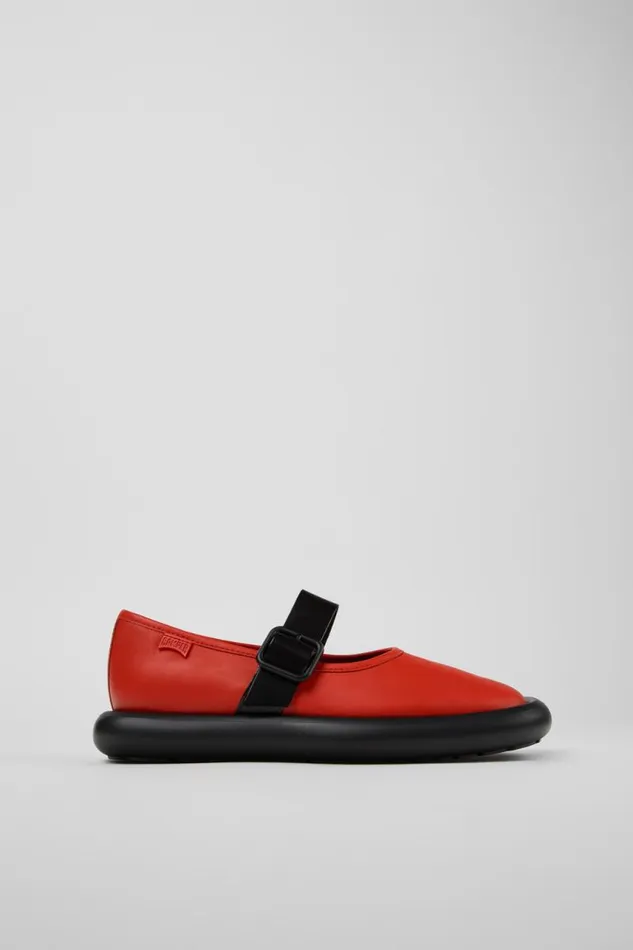 Women Camper Ballerinas Onda Red Leather Mary Jane Women Camper Ballerinas Onda Red Leather Mary Jane