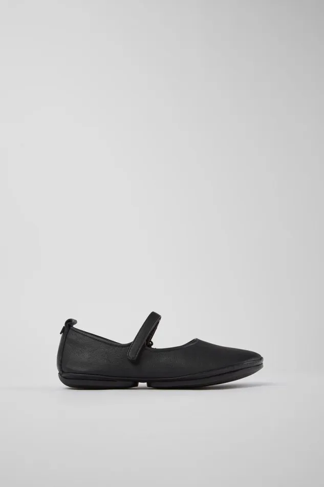 Women Camper Ballerinas Right Black Leather Shoes Women Camper Ballerinas Right Black Leather Shoes