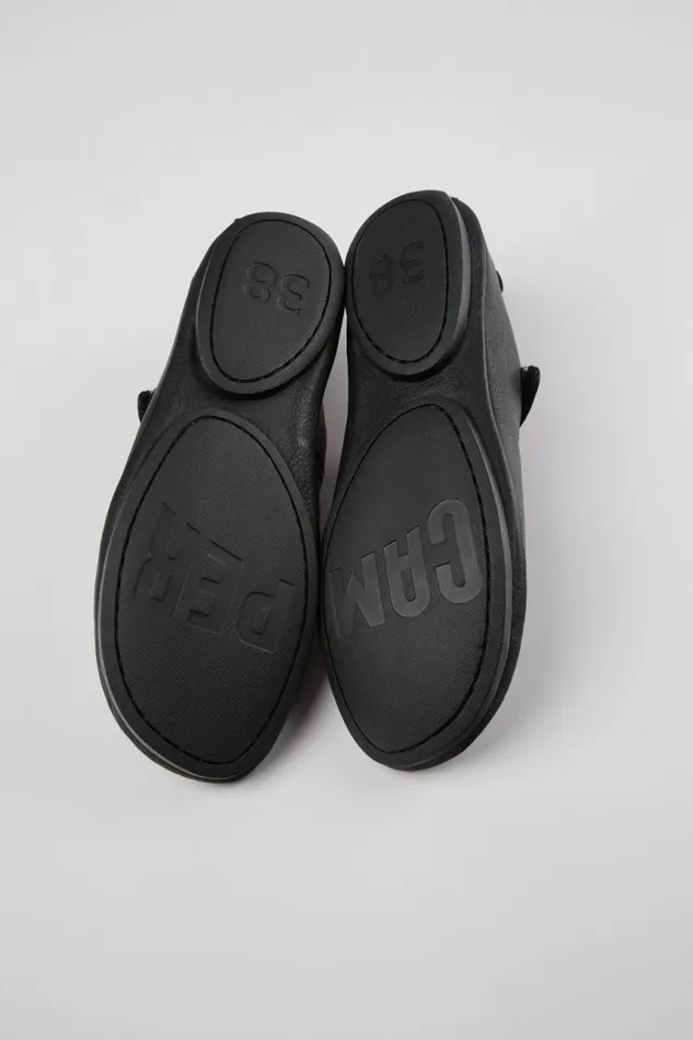 Women Camper Ballerinas Right Black Leather Shoes Women Camper Ballerinas Right Black Leather Shoes