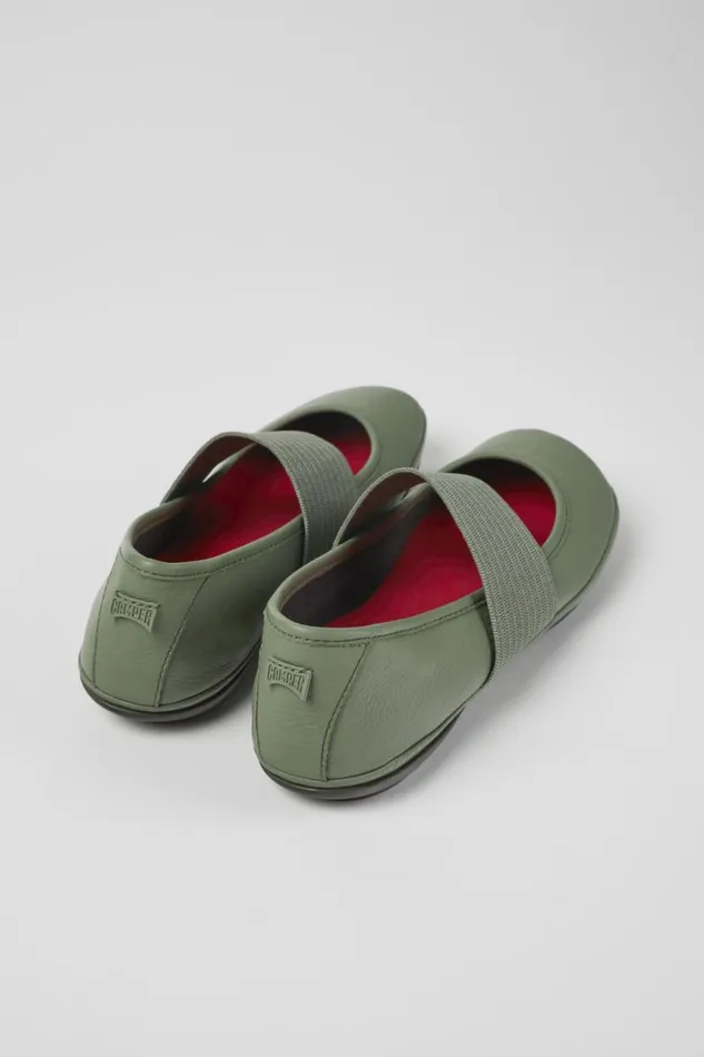 Women Camper Ballerinas Right Green Leather Ballerinas Women Camper Ballerinas Right Green Leather Ballerinas