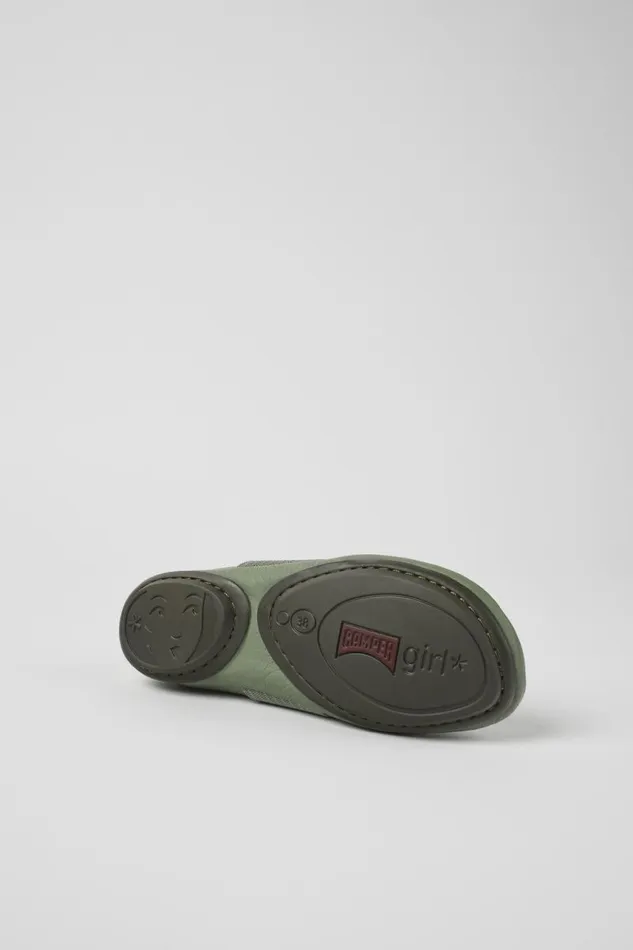 Women Camper Ballerinas Right Green Leather Ballerinas Women Camper Ballerinas Right Green Leather Ballerinas