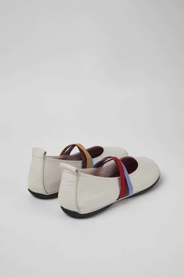 Women Camper Ballerinas Twins White Leather MoccasinsBallerinas Women Camper Ballerinas Twins White Leather MoccasinsBallerinas
