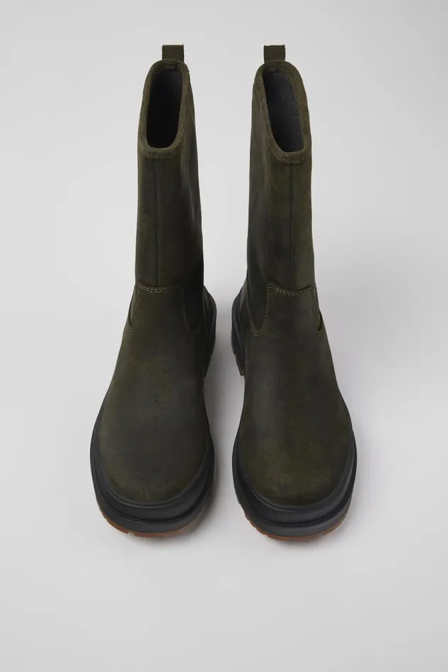 Women Camper Boots Brutus Trek MICHELIN Green Nubuck Boots Women Camper Boots Brutus Trek MICHELIN Green Nubuck Boots