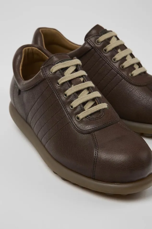 Women Camper Casual Shoes Pelotas Brown Leather Shoe Women Camper Casual Shoes Pelotas Brown Leather Shoe