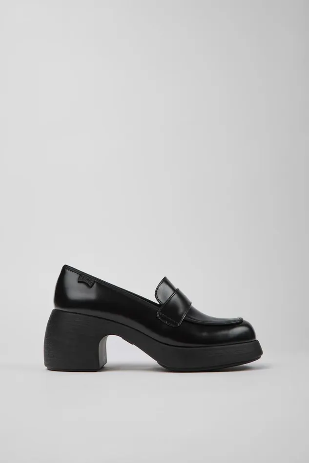 Women Camper Formal Shoes Thelma Black Leather Shoes