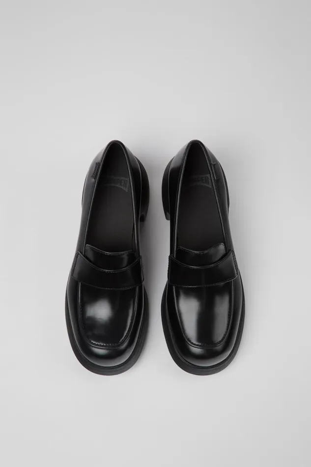 Women Camper Formal Shoes Thelma Black Leather Shoes