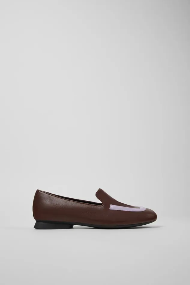 Women Camper Formal Shoes Twins Brown Leather Ballerinas Women Camper Formal Shoes Twins Brown Leather Ballerinas