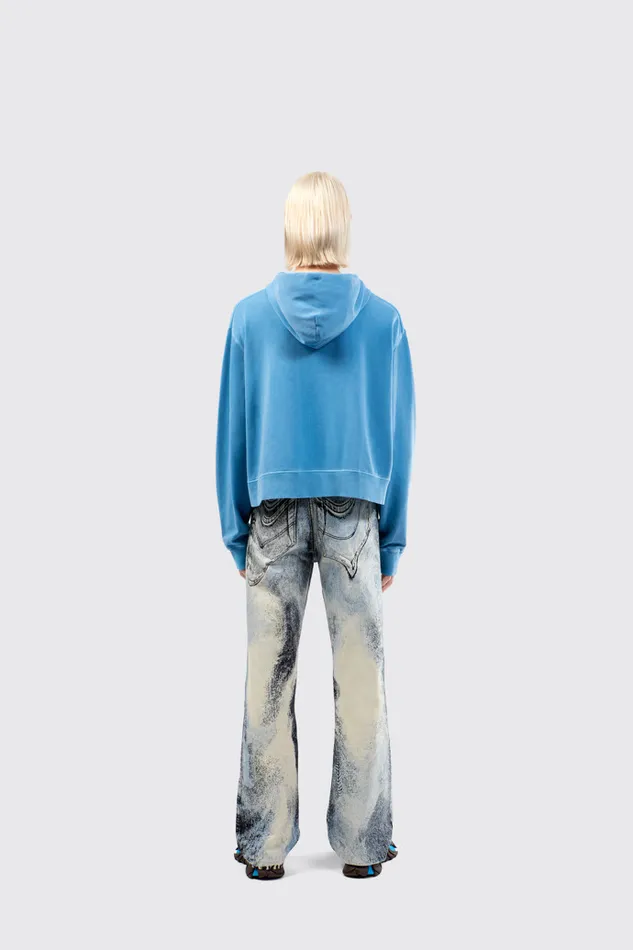 Women Camper Jersey Hoodie Blue Organic Cotton Hoodie Women Camper Jersey Hoodie Blue Organic Cotton Hoodie