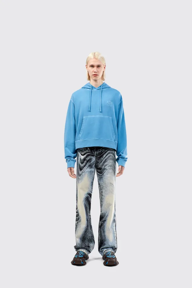 Women Camper Jersey Hoodie Blue Organic Cotton Hoodie Women Camper Jersey Hoodie Blue Organic Cotton Hoodie