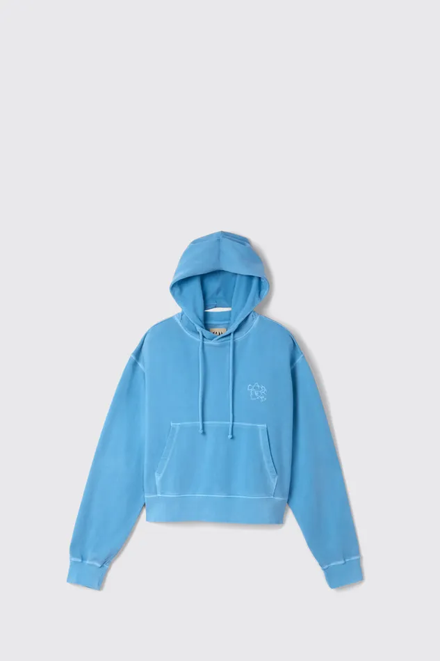 Women Camper Jersey Hoodie Blue Organic Cotton Hoodie Women Camper Jersey Hoodie Blue Organic Cotton Hoodie