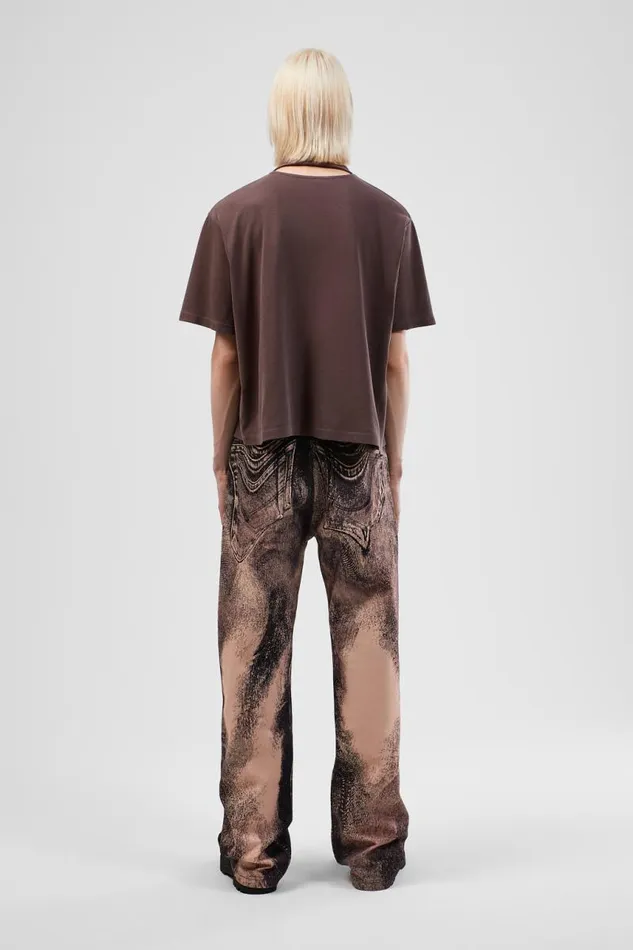 Women Camper Jersey TShirt Dusty Brown Organic Cotton TShirt