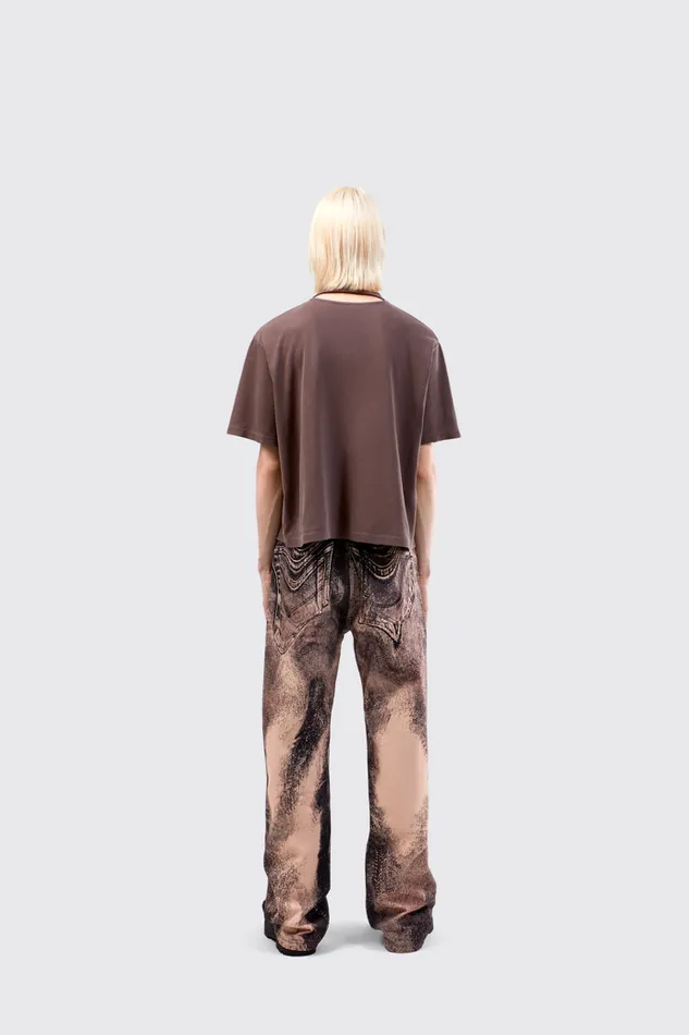 Women Camper Jersey TShirt Dusty Brown Organic Cotton TShirt