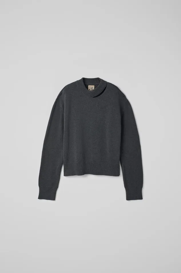 Women Camper Knit Melange Knit Sweater Gray Melange Knit Sweater Women Camper Knit Melange Knit Sweater Gray Melange Knit Sweater