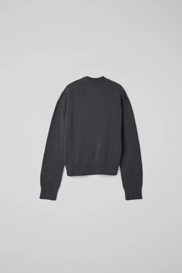 Women Camper Knit Melange Knit Sweater Gray Melange Knit Sweater Women Camper Knit Melange Knit Sweater Gray Melange Knit Sweater