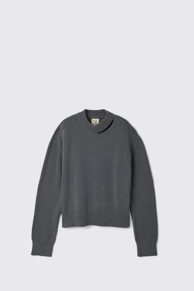 Women Camper Knit Melange Knit Sweater Gray Melange Knit Sweater Women Camper Knit Melange Knit Sweater Gray Melange Knit Sweater