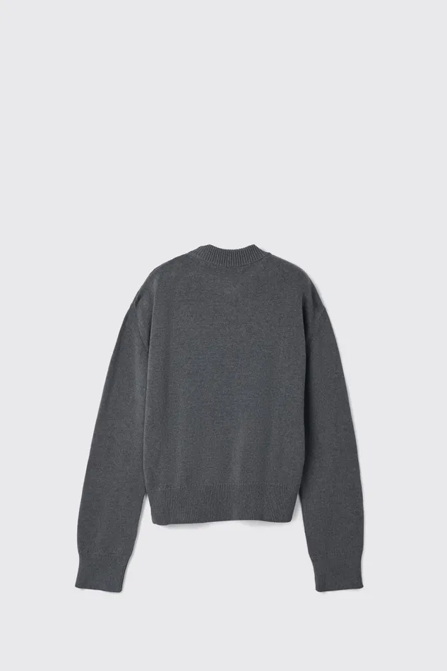Women Camper Knit Melange Knit Sweater Gray Melange Knit Sweater Women Camper Knit Melange Knit Sweater Gray Melange Knit Sweater