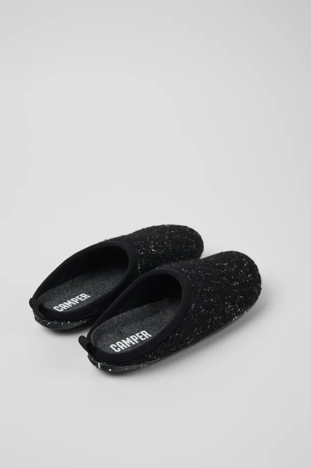 Women Camper Non Leather Shoes Wabi Black And White Slippers Women Camper Non Leather Shoes Wabi Black And White Slippers
