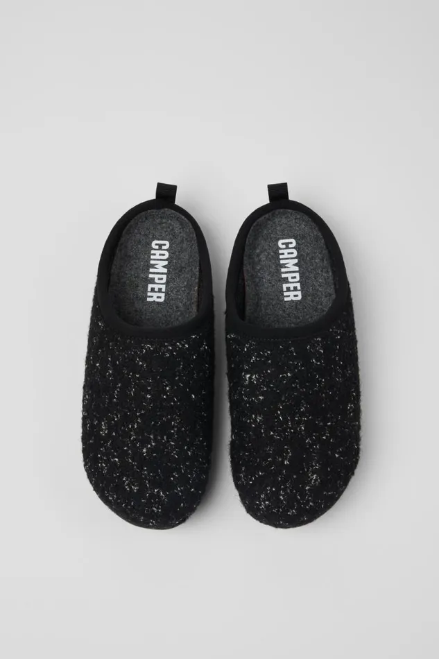 Women Camper Non Leather Shoes Wabi Black And White Slippers Women Camper Non Leather Shoes Wabi Black And White Slippers