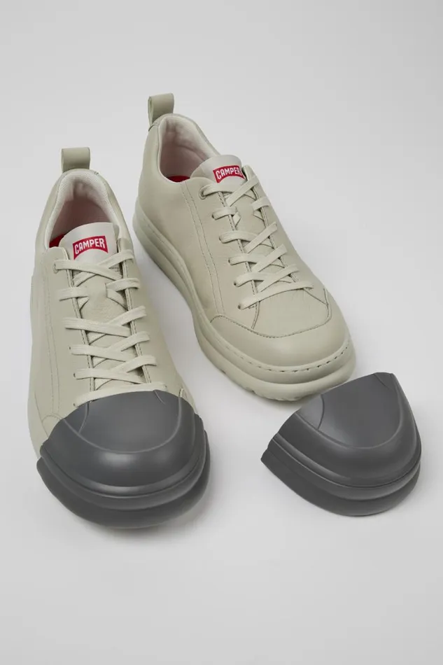 Women Camper Sneakers Junction Runner Gray Leather Sneakers Women Camper Sneakers Junction Runner Gray Leather Sneakers