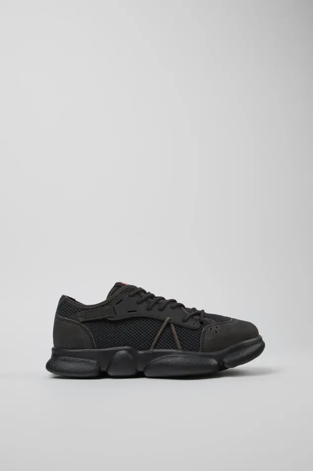 Women Camper Sneakers Karst Sorona Gray And Black Textile Sneaker