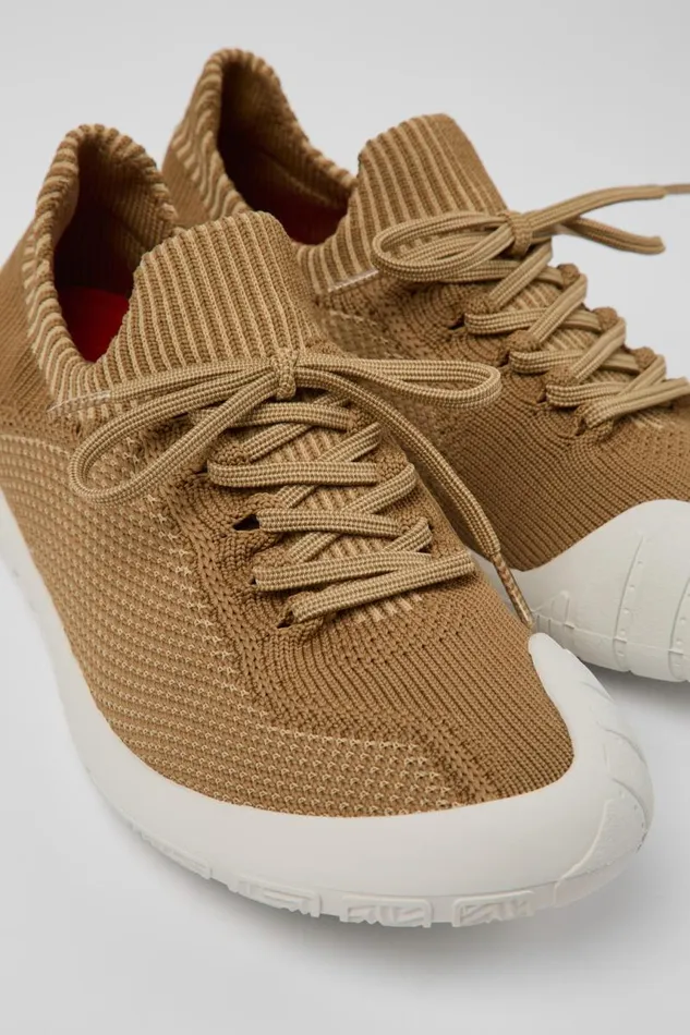 Women Camper Sneakers Peu Path Brown Textile Sneaker