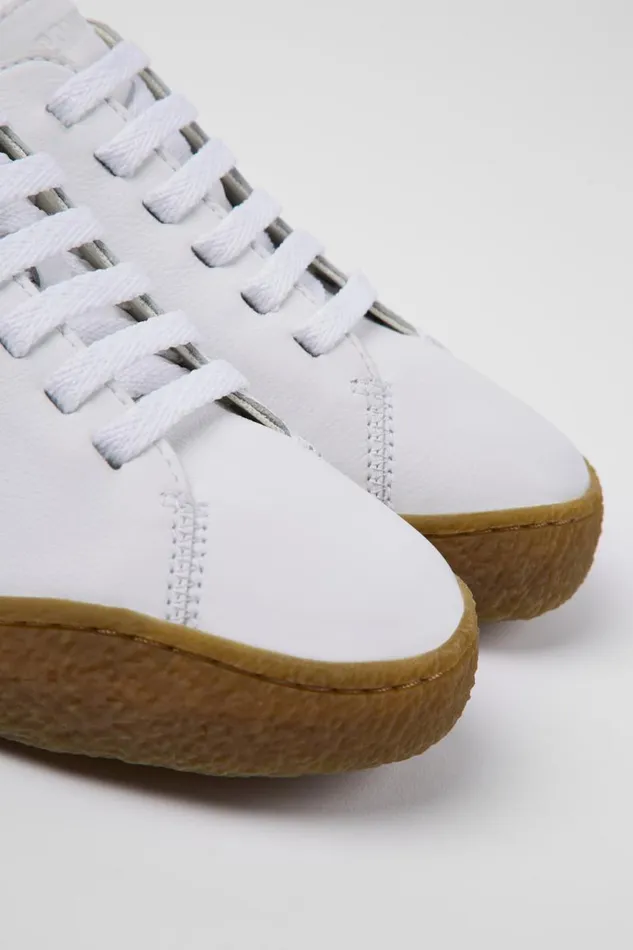 Women Camper Sneakers Peu Terreno White Leather Shoes