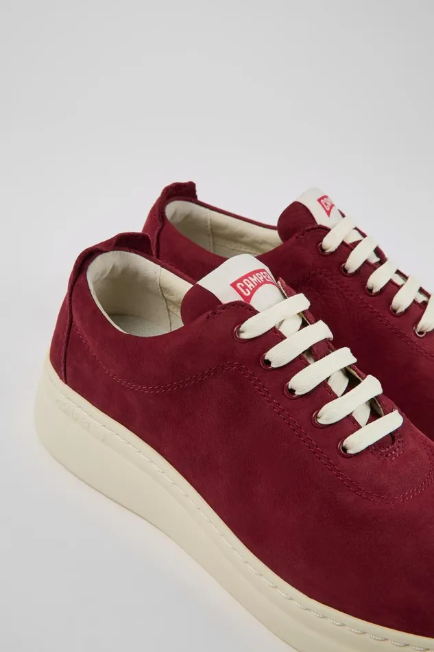 Women Camper Sneakers Runner Up Burgundy Nubuck Sneakers