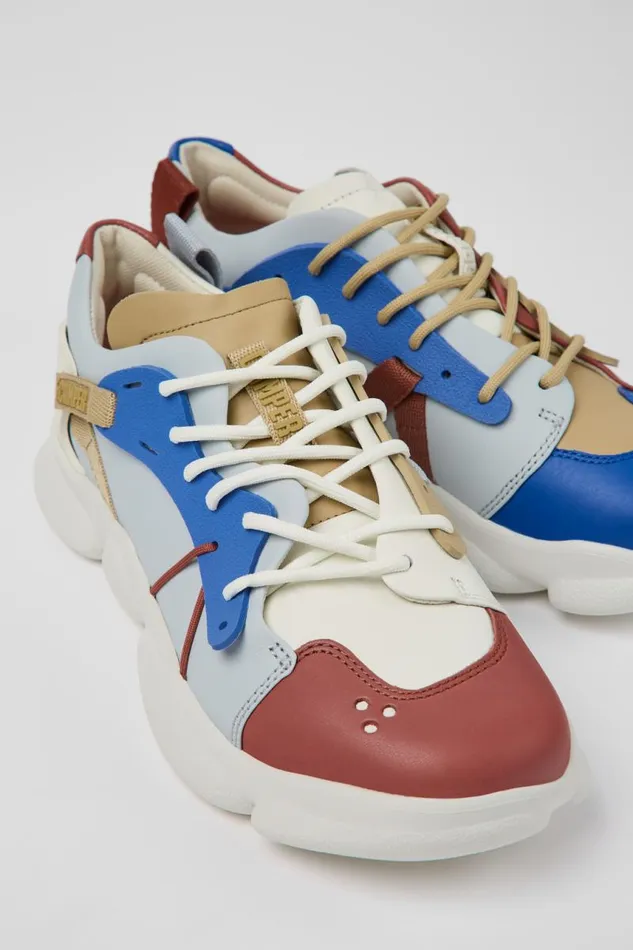 Women Camper Sneakers Twins Multicolored LeatherTextile Sneaker