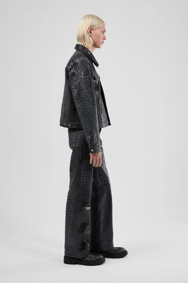 Women Camper TrousersandShorts Leather Pants Dark Gray Leather Trousers Women Camper TrousersandShorts Leather Pants Dark Gray Leather Trousers