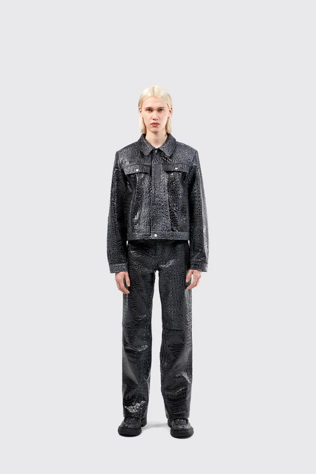 Women Camper TrousersandShorts Leather Pants Dark Gray Leather Trousers Women Camper TrousersandShorts Leather Pants Dark Gray Leather Trousers