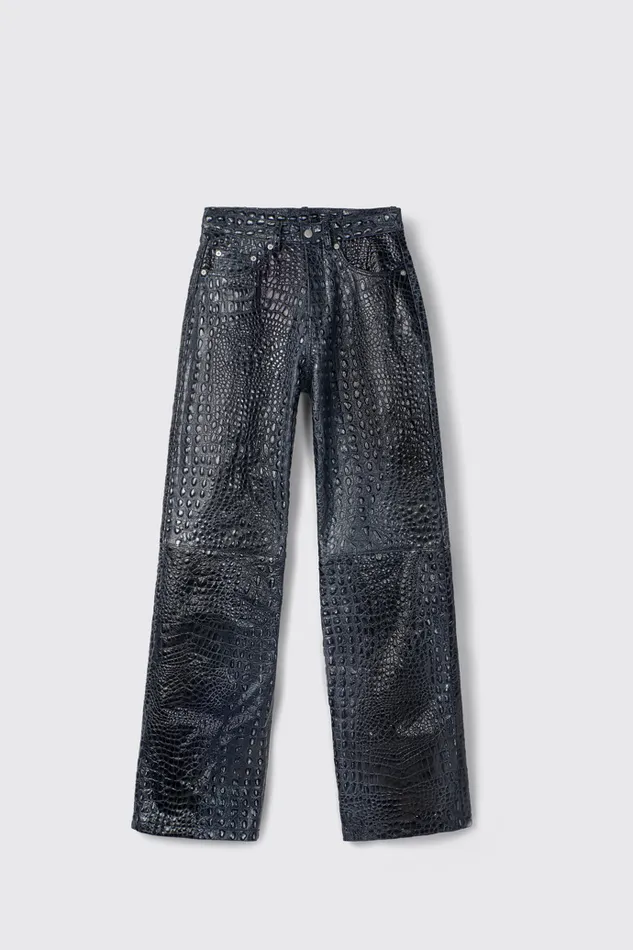 Women Camper TrousersandShorts Leather Pants Dark Gray Leather Trousers Women Camper TrousersandShorts Leather Pants Dark Gray Leather Trousers