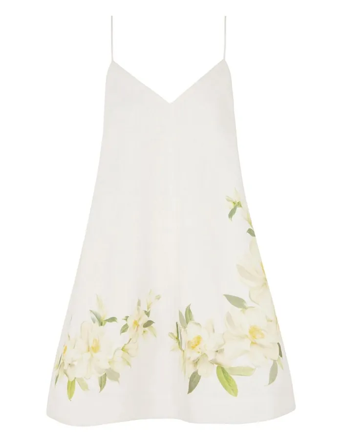 Women Clothing Zimmermann Harmony Swing Dress Ivory Magnolia